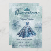 Winter moderne Waterverf handgetekende baljurk Kaart (Voorkant / Achterkant)