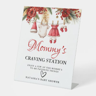 Winter Moeder's Verlanglijst Station baby Shower b Reclamebord Met Voetstuk
