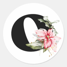 winter MONOGRAM Bulgaars Cyrillisch alfabet Klas Ronde Sticker