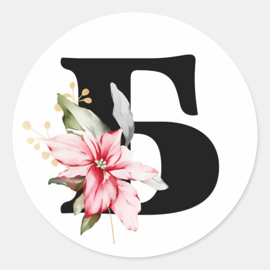 winter MONOGRAM Bulgaars Cyrillisch alfabet Klas Ronde Sticker (Voorkant)