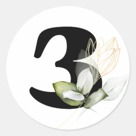 winter MONOGRAM Bulgaars cyrillisch alfabet Klas Ronde Sticker