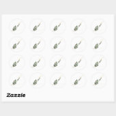 winter monogram kerst letter L Ronde Sticker (Vel)