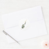winter monogram kerst letter L Ronde Sticker (Envelop)