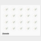 winter monogram kerst letter N Ronde Sticker (Vel)