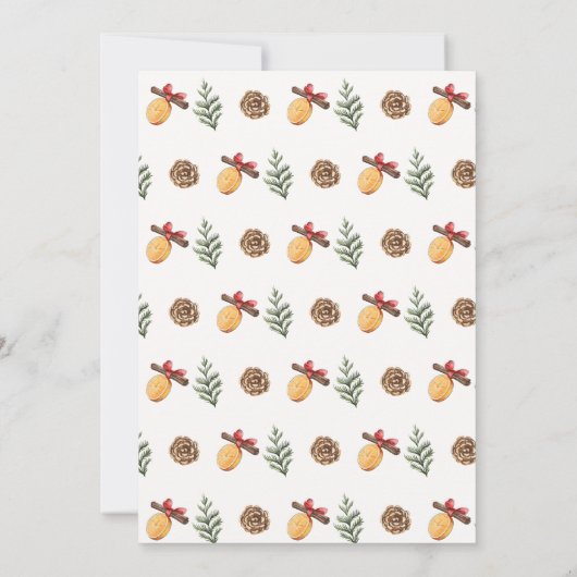 Winter Monogram krans Baby shower uitnodiging (Achterkant)