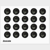 winter monogram letter kerstmis ronde sticker (Vel)