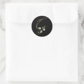 winter monogram letter kerstmis ronde sticker (Tas)