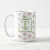 Winter Monogram Modern Holiday Stylish Custom Koffiemok (Links)