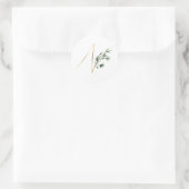 winter monogram xmas letter N Ronde Sticker (Tas)