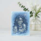 Winter Moon Briefkaart (Staand voorkant)