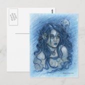 Winter Moon Briefkaart (Voorkant / Achterkant)