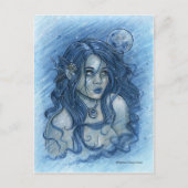 Winter Moon Briefkaart (Voorkant)