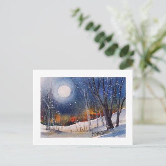 WINTER MOON-BRIEFKAART BRIEFKAART (Staand voorkant)