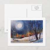 WINTER MOON-BRIEFKAART BRIEFKAART (Voorkant / Achterkant)