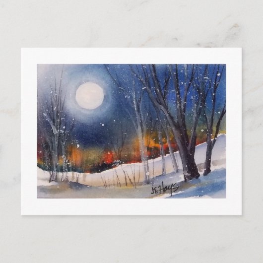 WINTER MOON-BRIEFKAART BRIEFKAART (Voorkant)