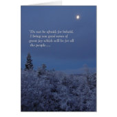 Winter Moon Christelijke kerstkaart met scripts (Voorkant)
