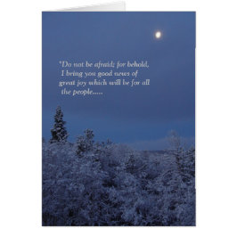 Winter Moon Christelijke kerstkaart met scripts