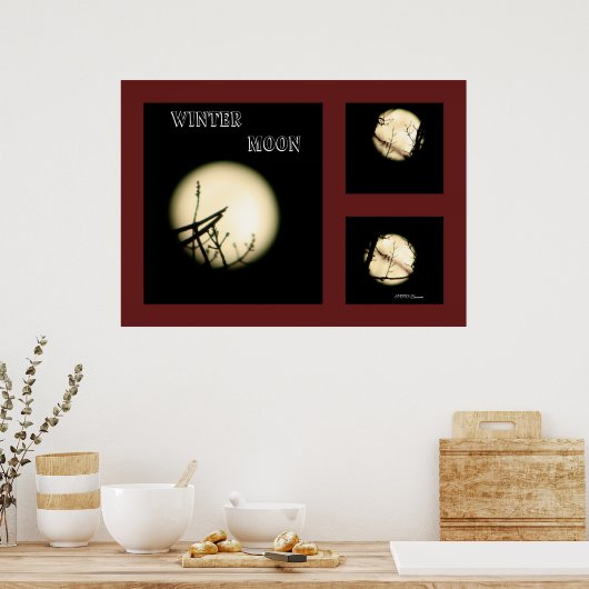 Winter Moon Collage Poster (Keuken)