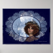 Winter Moon Design 2 Fantasy Woman Poster (Voorkant)