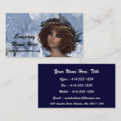 Winter Moon Fantasy Woman Visitekaartje (Voorkant / Achterkant)