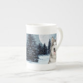 Winter Moon Husky Bone China Mok (Voorkant rechts)
