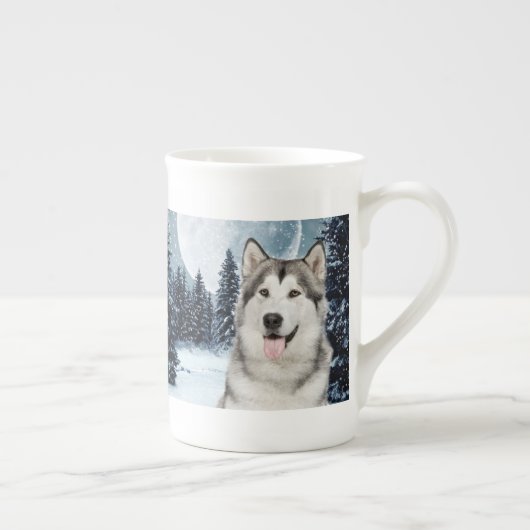 Winter Moon Husky Bone China Mok (Rechts)