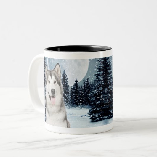 Winter Moon Husky Mok (Voorkant links)