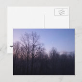 Winter Moon Morning Landscape Foto Briefkaart (Voorkant / Achterkant)