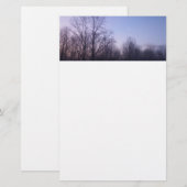 Winter Moon Morning Landscape Foto Briefpapier (Voorkant / Achterkant)