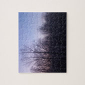 Winter Moon Morning Landscape Foto Legpuzzel (Verticaal)