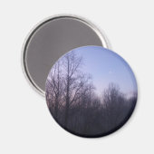 Winter Moon Morning Landscape Foto Magneet (Voorkant / Achterkant)