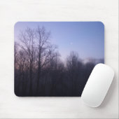 Winter Moon Morning Landscape Foto Muismat (Met muis)