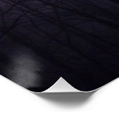 Winter Moon Morning Landscape Foto Poster (Hoek)