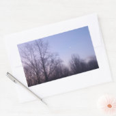 Winter Moon Morning Landscape Foto Rechthoekige Sticker (Envelop)