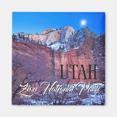 Winter Moon Zion Nationaal Park Utah Magneet (Voorkant)