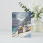 Winter Moonrise Big Sur Briefkaart (Staand voorkant)