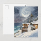 Winter Moonrise Big Sur Briefkaart (Voorkant / Achterkant)