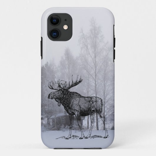 Winter Moose Case-Mate iPhone Case (Achterkant)