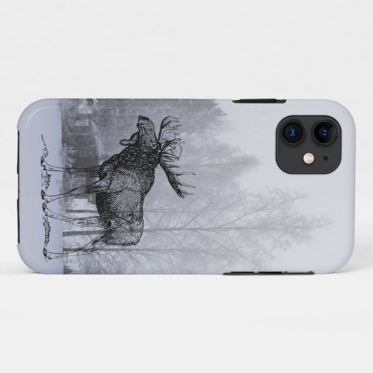 Winter Moose Case-Mate iPhone Case (Achterkant (horizontaal))