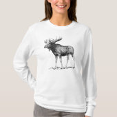 Winter Moose T-shirt (Voorkant)