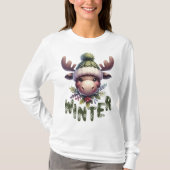 Winter Moose Theme T-shirt (Voorkant)