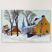 Winter Morning, fijne kunst van Clarence Gagnon Legpuzzel (Horizontaal)