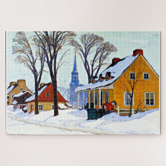 Winter Morning, fijne kunst van Clarence Gagnon Legpuzzel (Horizontaal)