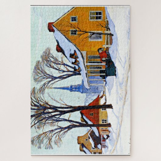 Winter Morning, fijne kunst van Clarence Gagnon Legpuzzel (Verticaal)