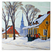 Winter Morning, fijne kunst van Clarence Gagnon Tegeltje (Voorkant)