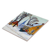 Winter Morning, fijne kunst van Clarence Gagnon Tegeltje (Zijkant)