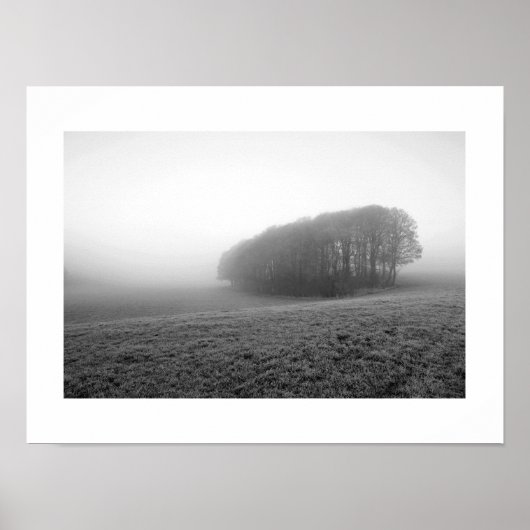 Winter Morning Mist: Cheshire, Engeland Poster (Voorkant)