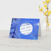 Winter Morning Vriend Chickadee Foto Kaart (Gele Bloem)