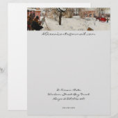 Winter Motif Åsögatan Briefhoofd Sjabloon (Voorkant / Achterkant)