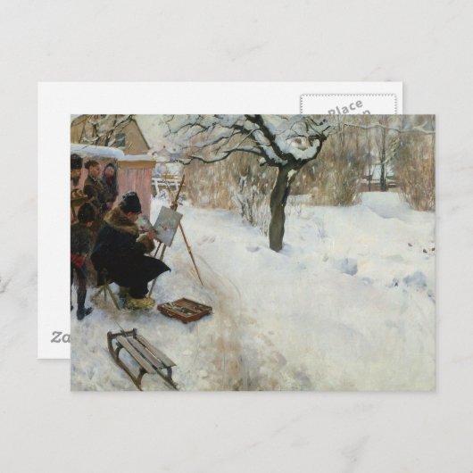 Winter Motif Åsögatan Briefkaart (Voorkant / Achterkant)